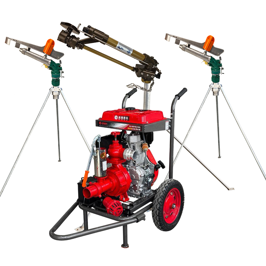 吉安一体式灌溉机组 全套喷枪水带配齐 抗旱浇地神器